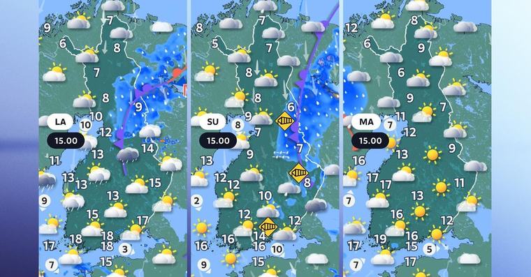 Viikonlopussa on tuulahdus syksyä – maanantaina lämpenee taas