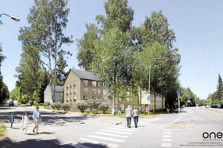 Puistolaan jopa 4-kerroksisia esteettömiä taloja – 100 uutta asukasta