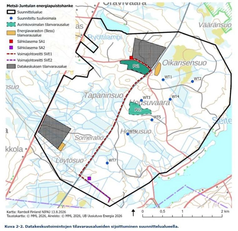 Energiapuiston kaava liikkeelle Hyrynsalmella – mahdollistaa tuulivoimaa, aurinkovoimaa ja datakeskuksen Paikallisuutiset 13:15